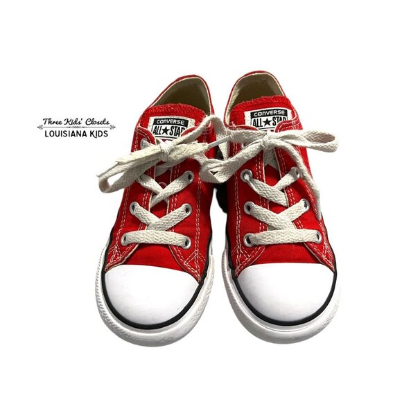 Converse All-Star Sz 10 Red Canvas Sneakers - Picture 2 of 10